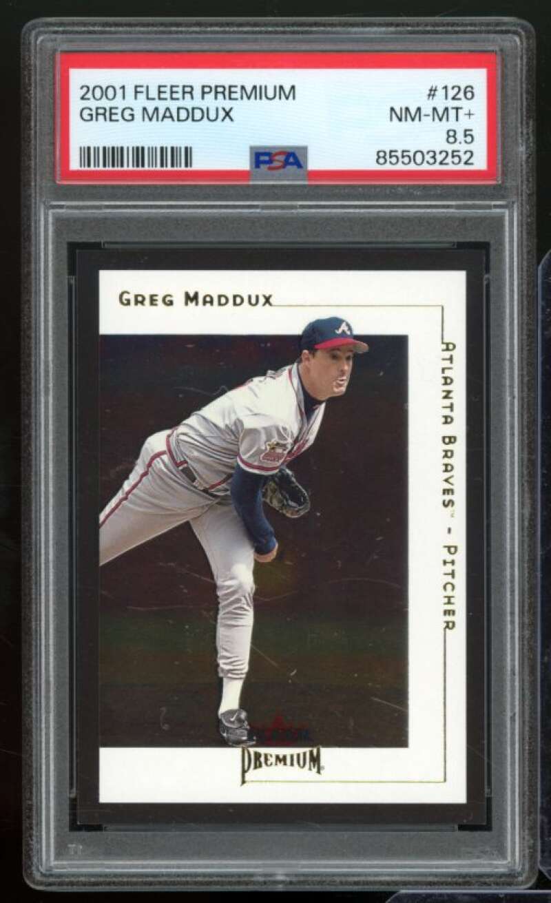 Greg Maddux Card 2001 Fleer Premium #126 PSA 8.5 Image 1