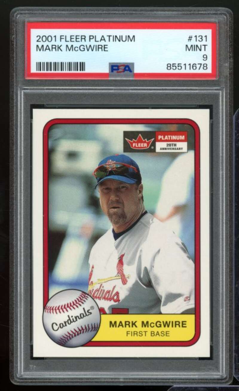 Mark McGwire Card 2001 Fleer Platinum #131 PSA 9 Image 1