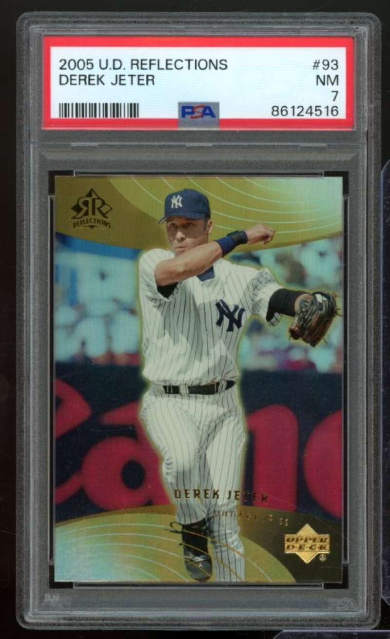 Derek Jeter Card 2005 Upper Deck Reflections #93 PSA 7 Image 1