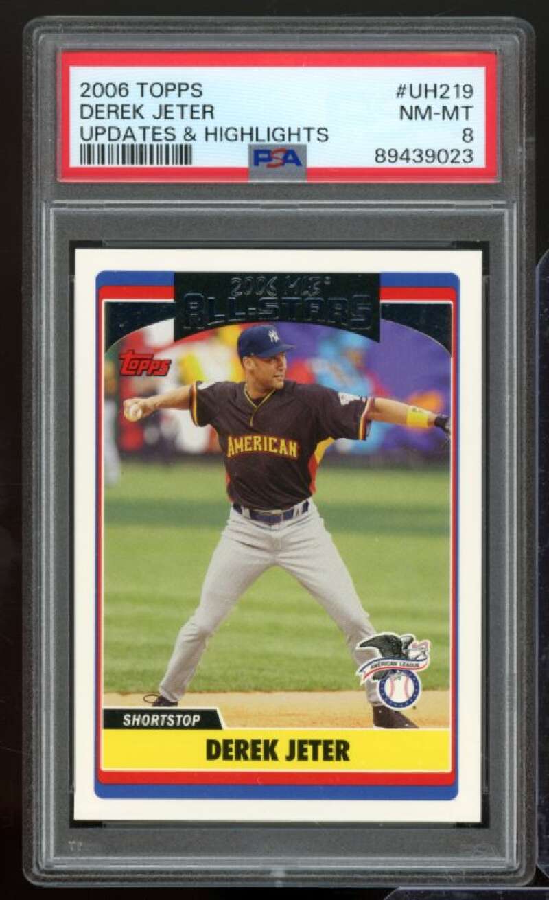 Derek Jeter Card 2006 Topps Update #UH219 PSA 8 Image 1