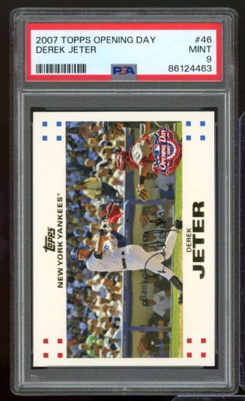 Derek Jeter Card 2007 Topps Opening Day #46 PSA 9 Image 1