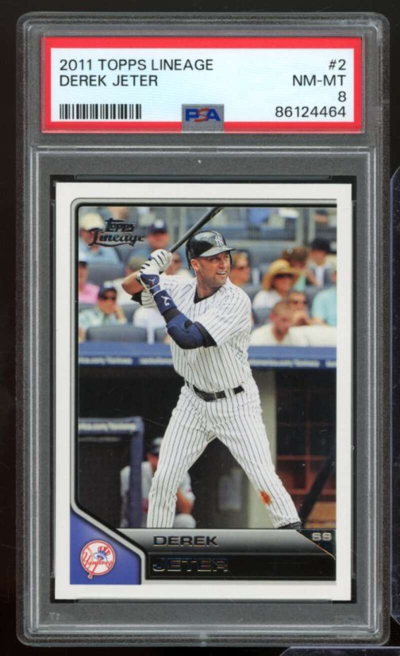 Derek Jeter Card 2011 Topps Lineage #2 PSA 8 Image 1