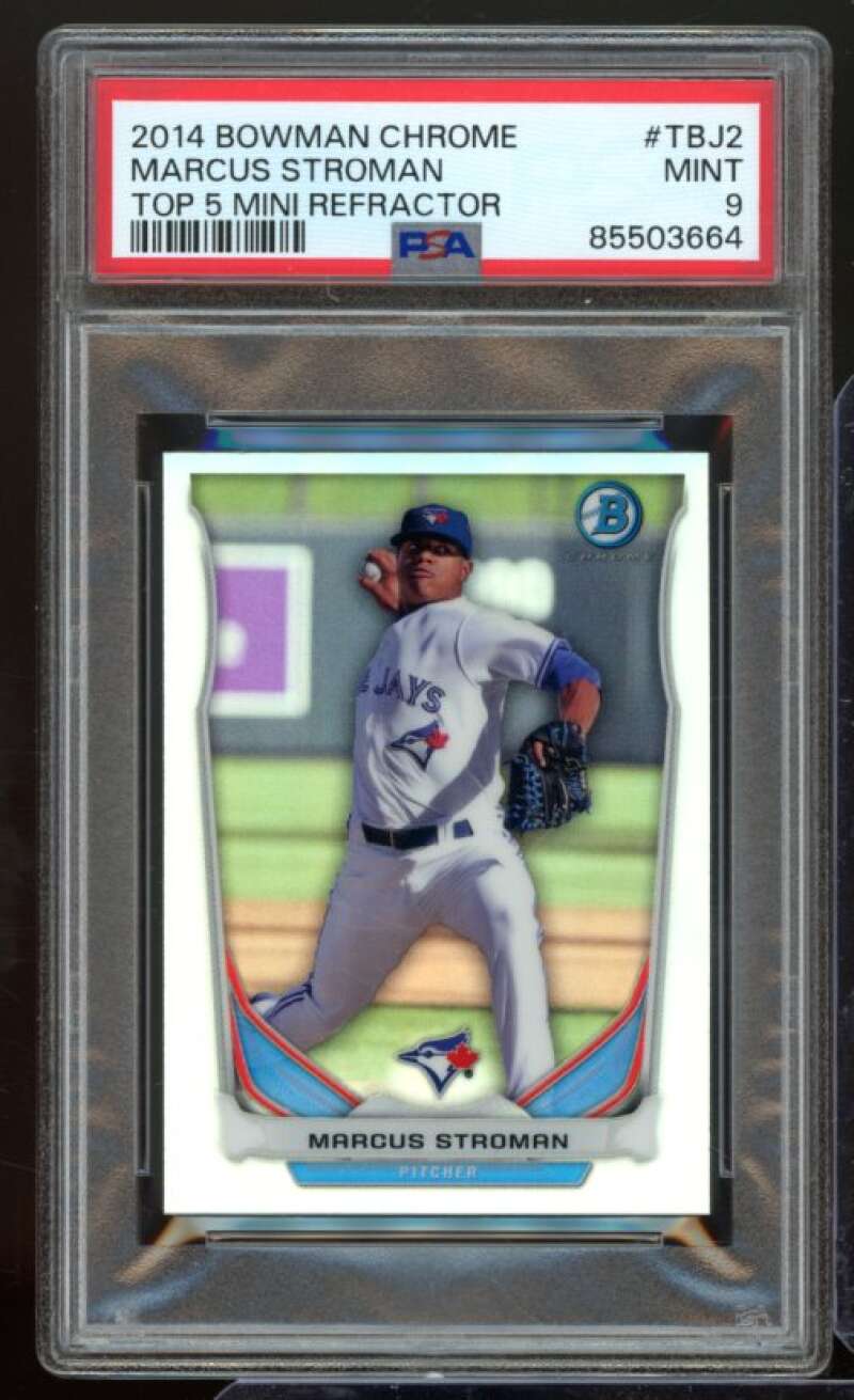 Marcus Stroman Card 2014 Bowman Chrome Top 5 Mini Refractor #tbj2 PSA 9 Image 1