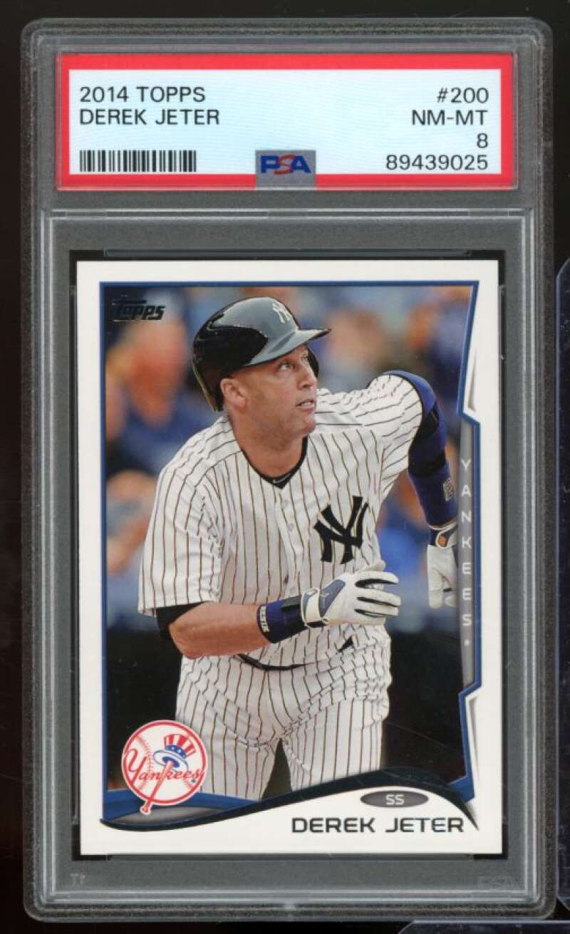 Derek Jeter Card 2014 Topps #200 PSA 8 Image 1