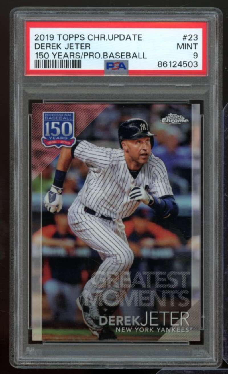 Derek Jeter Card 2019 Topps Chrome Update #23 PSA 9 Image 1