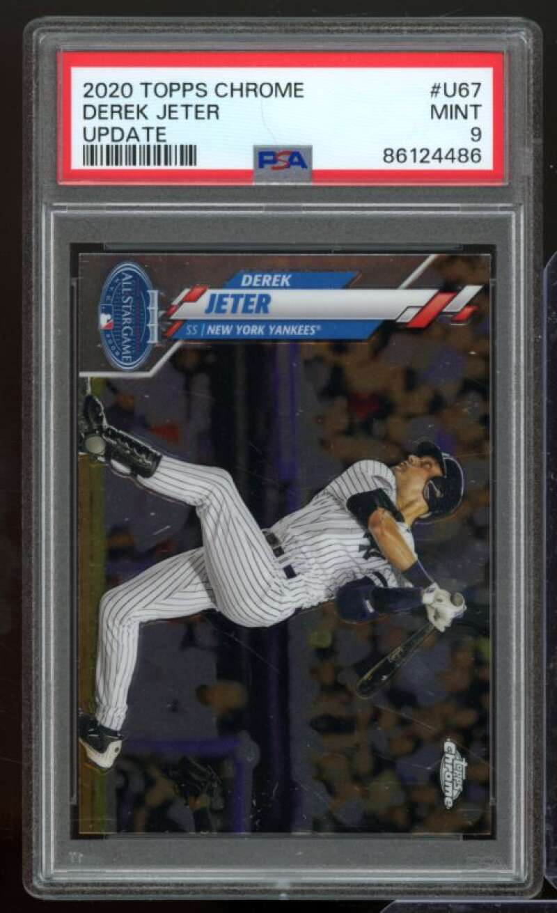 Derek Jeter Card 2020 Topps Chrome Update #U-67 PSA 9 Image 1