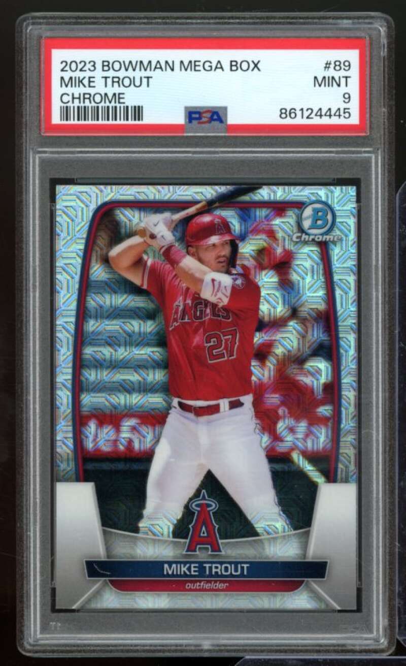 Mike Trout Card 2023 Bowman Mega Box Chrome #89 PSA 9 Image 1