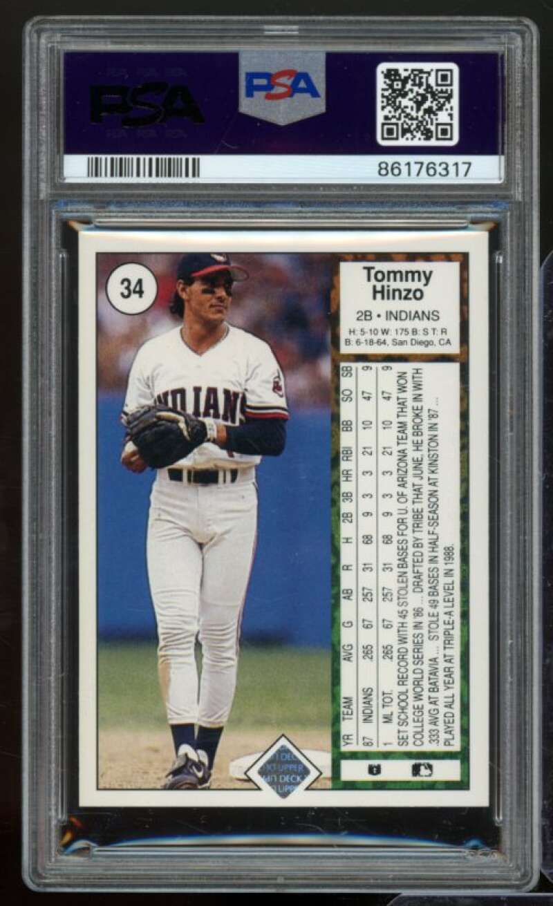 Tommy Hinzo Rookie Card 1989 Upper Deck #43 PSA 6 Image 2