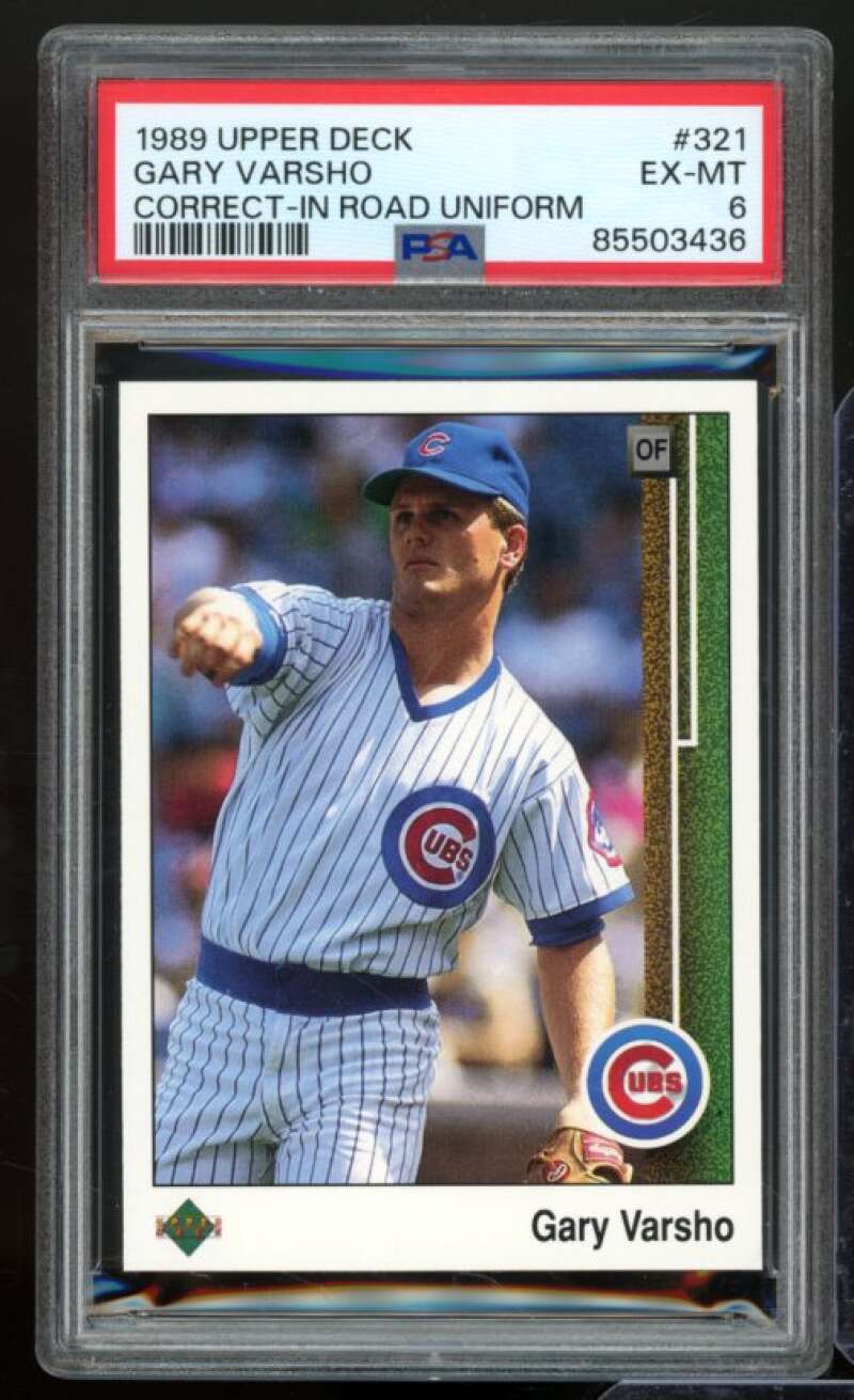 Gary Varsho Rookie Card 1989 Upper Deck #321 PSA 6 Image 1