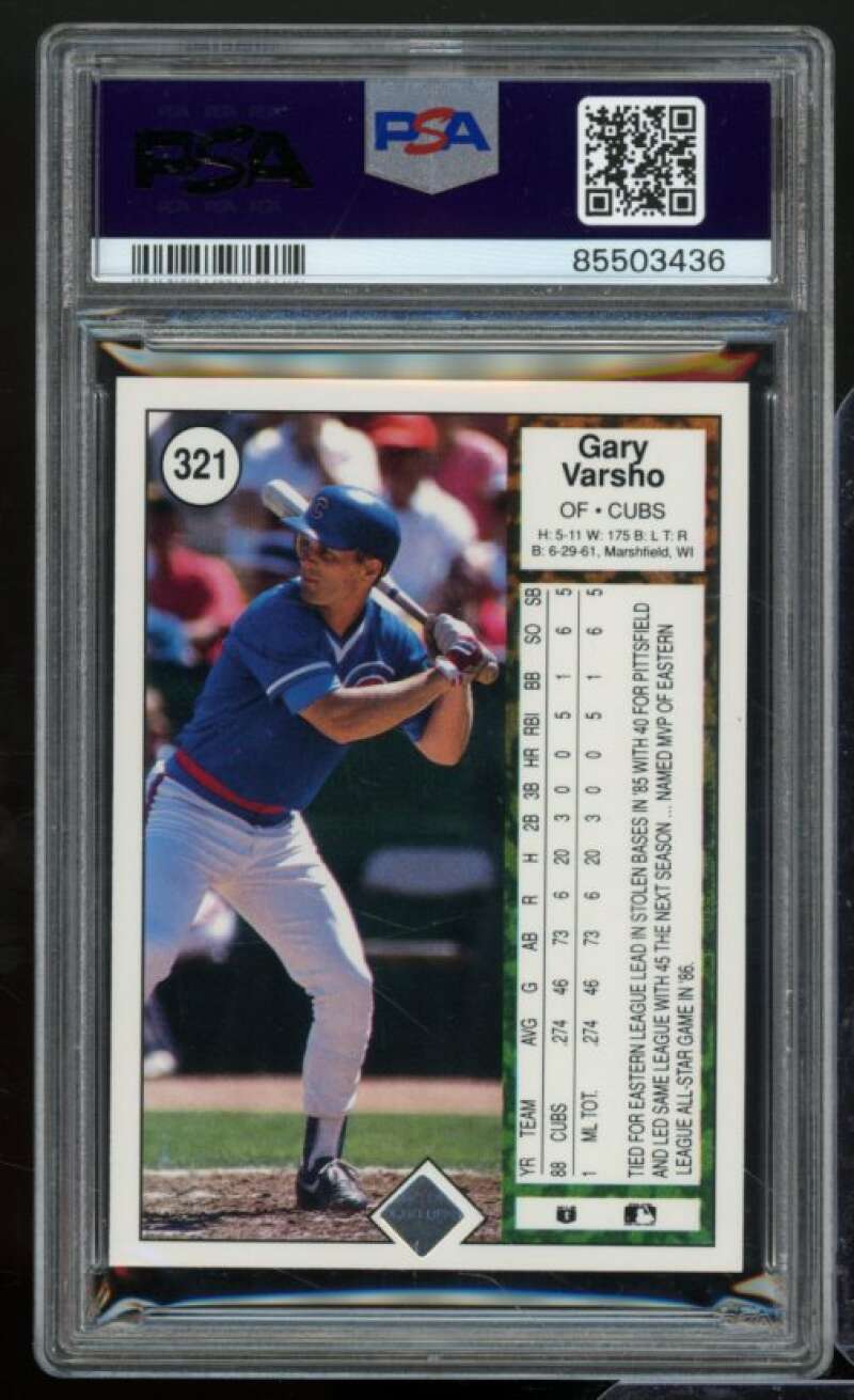 Gary Varsho Rookie Card 1989 Upper Deck #321 PSA 6 Image 2