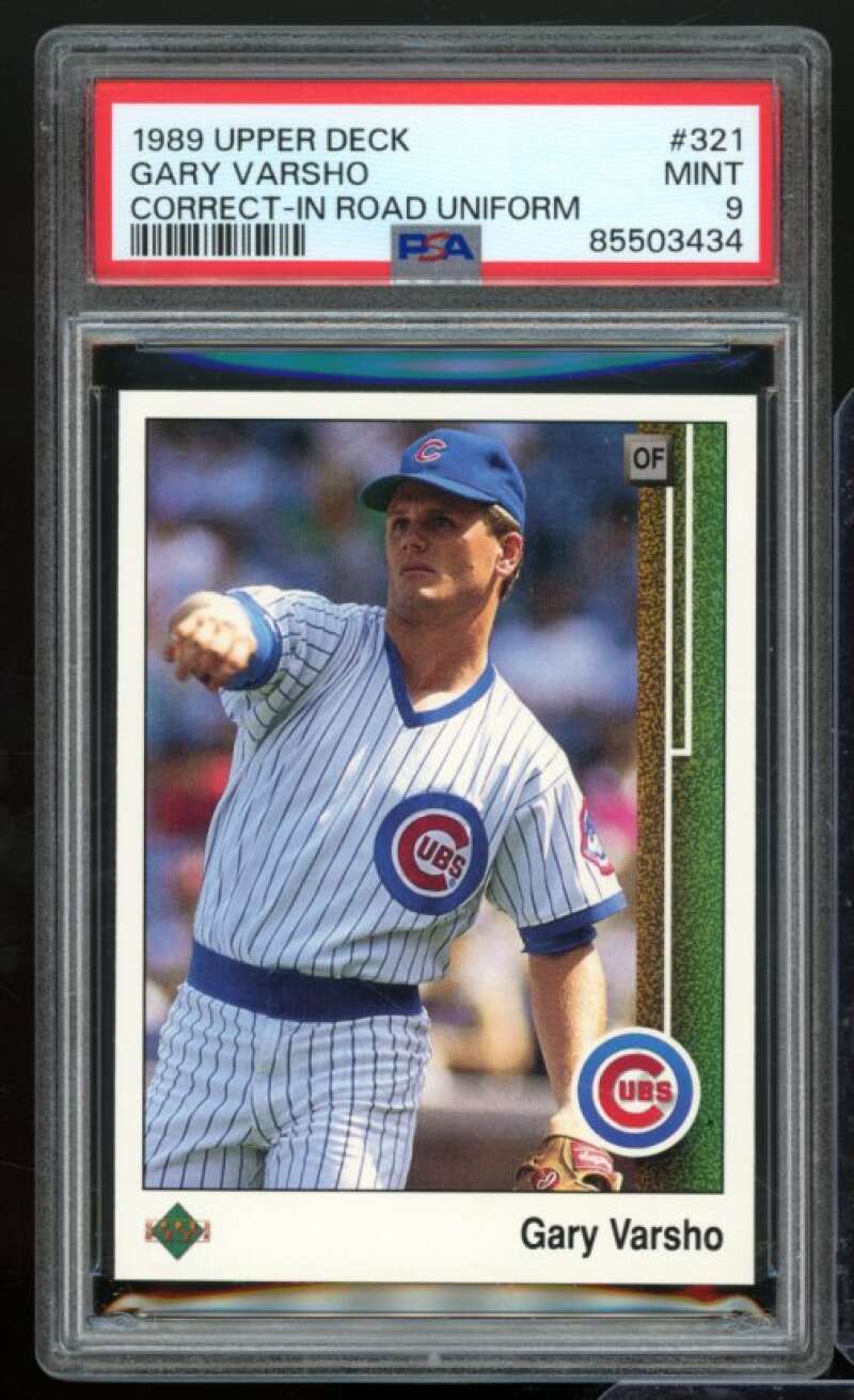 Gary Varsho Rookie Card 1989 Upper Deck #321 PSA 9 Image 1