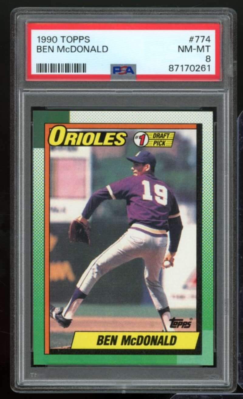 Ben McDonald Rookie Card 1990 Topps #774 PSA 8 Image 1