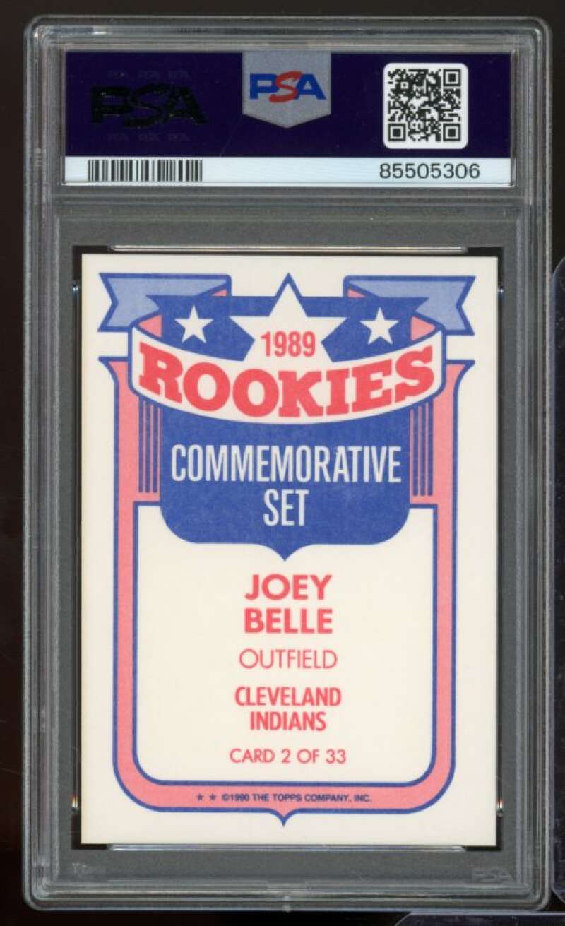 Joey Belle Rookie Card 1990 Topps Glossy Rookie #2 PSA 8 Image 2