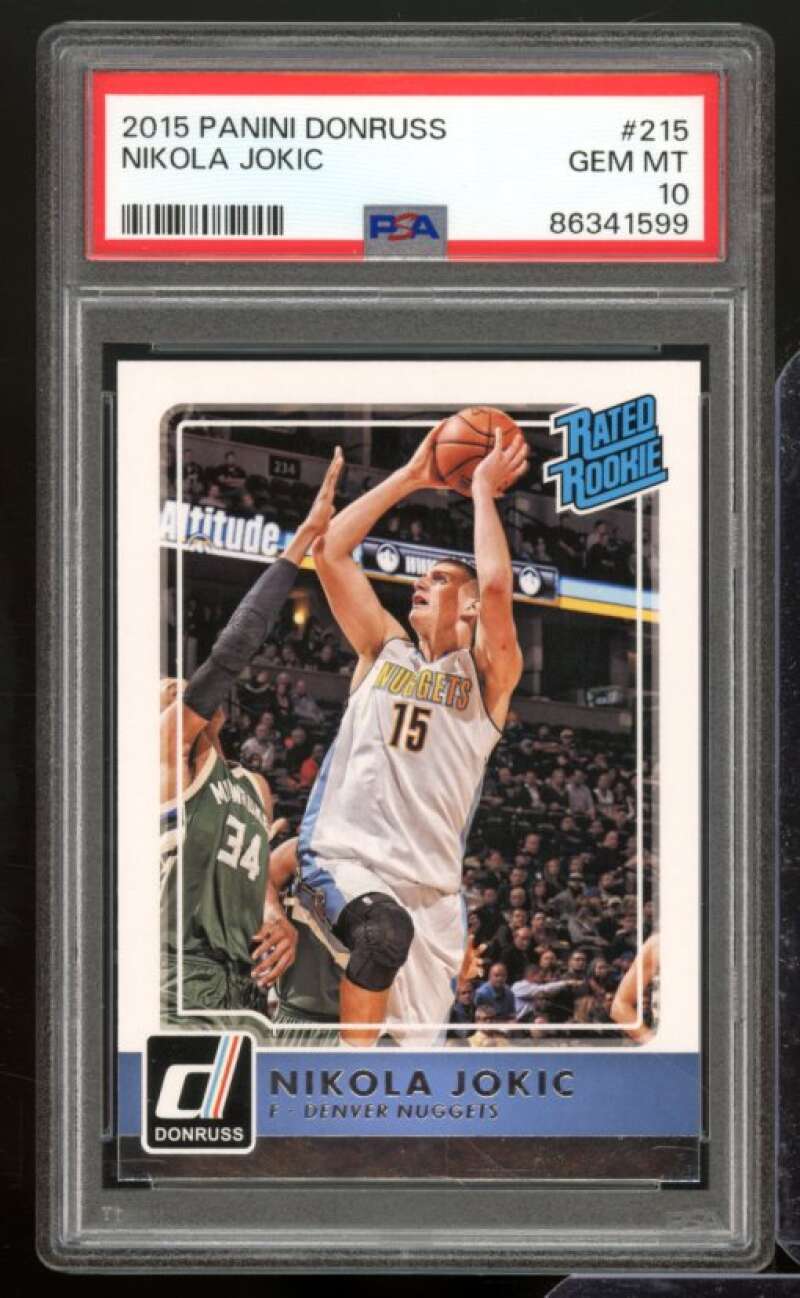 Nikola Jokic Rookie Card 2015-16 Panini Donruss #215 PSA 10 Image 1