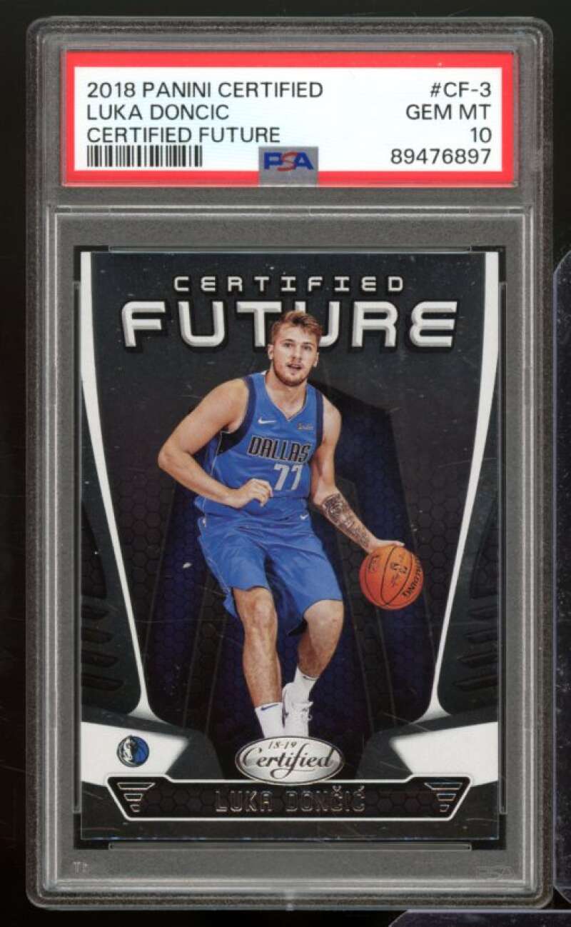 Luka Doncic Rookie Card 2018-19 Panini Certified Future #CF-3 PSA 10 Image 1