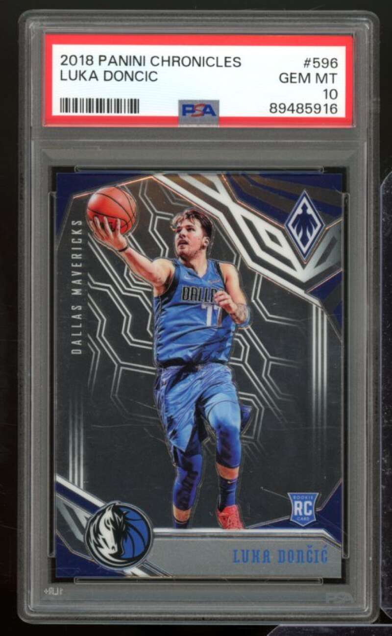 Luka Doncic Rookie Card 2018-19 Panini Chronicles #596 PSA 10 Image 1