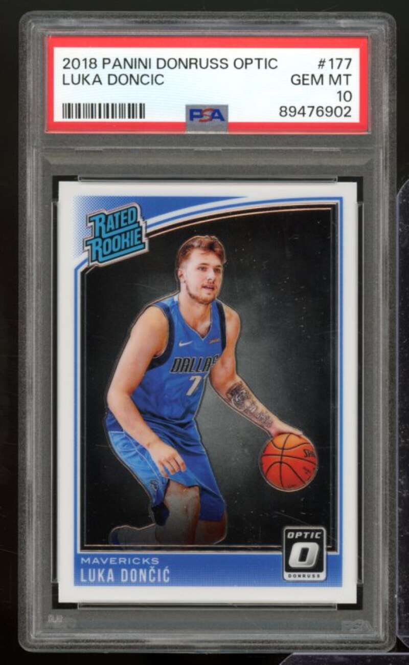 Luka Doncic Rookie Card 2018-19 Panini Donruss Optic #177 PSA 10 Image 1