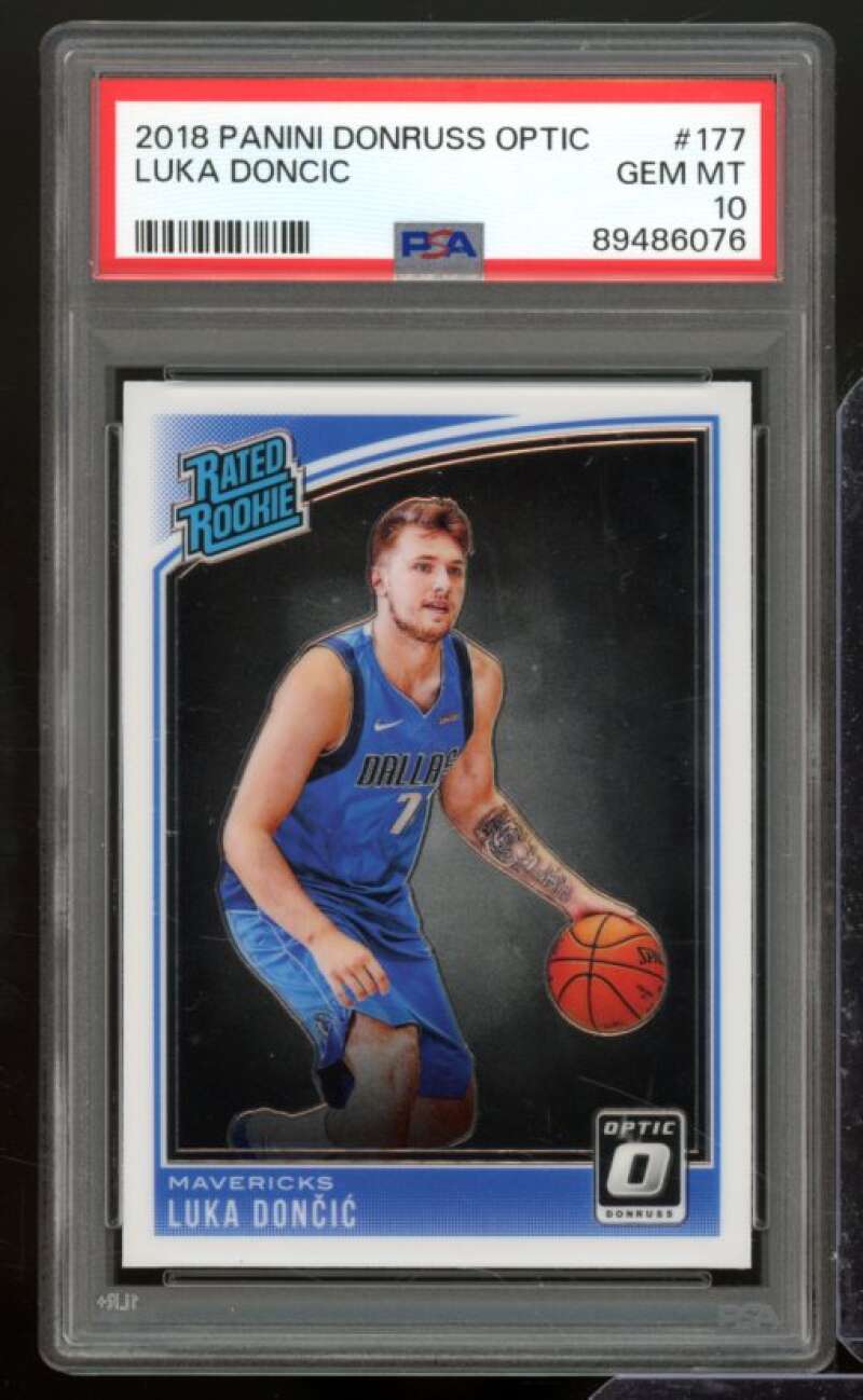 Luka Doncic Rookie Card 2018-19 Panini Donruss Optic #177 PSA 10 Image 1