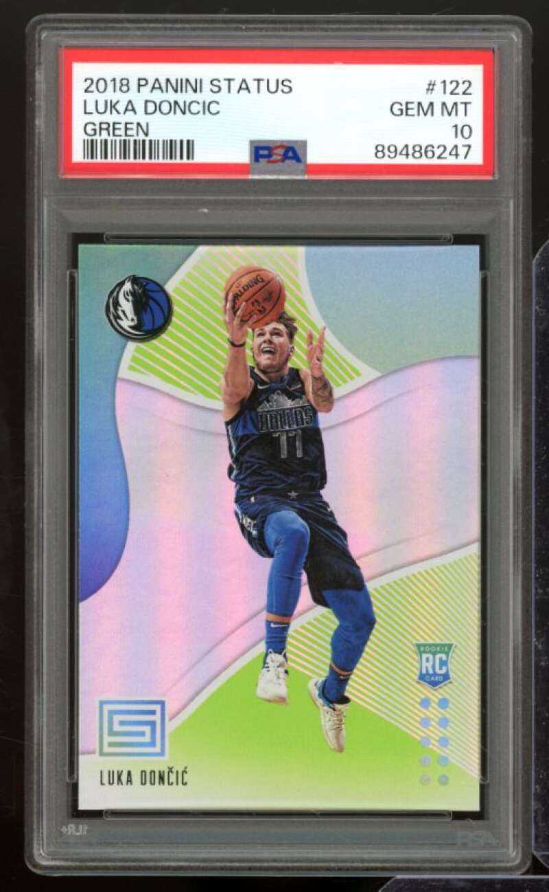 Luka Doncic Rookie Card 2018-19 Panini Status #122 PSA 10 Image 1