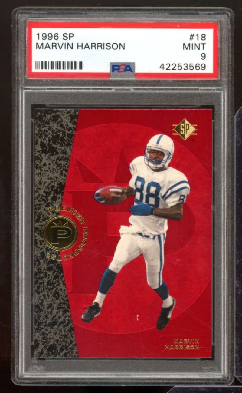 Marvin Harrison Rookie Card 1996 SP #18 PSA 9 Image 1