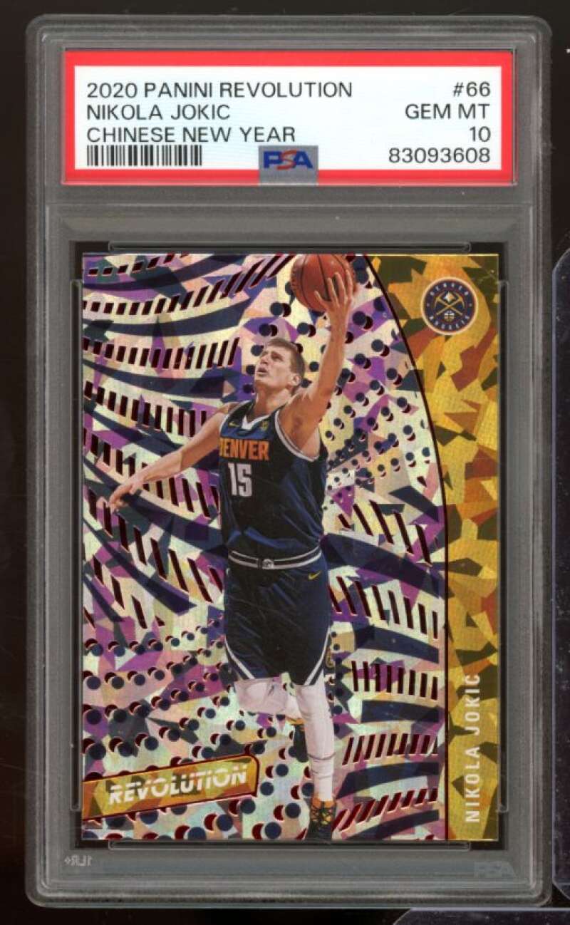 Nikola Jokic Card 2020-21 Panini Revolution Chinese New Year (pop 6) #66 PSA 10 Image 1