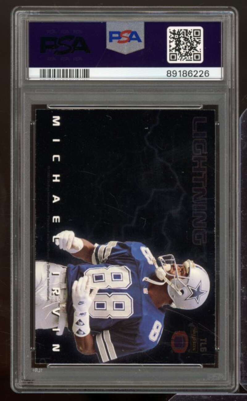 Troy Aikman / Michael Irvin Card 1993 SkyBox Premium (pop 3) #TL6 PSA 8 Image 2