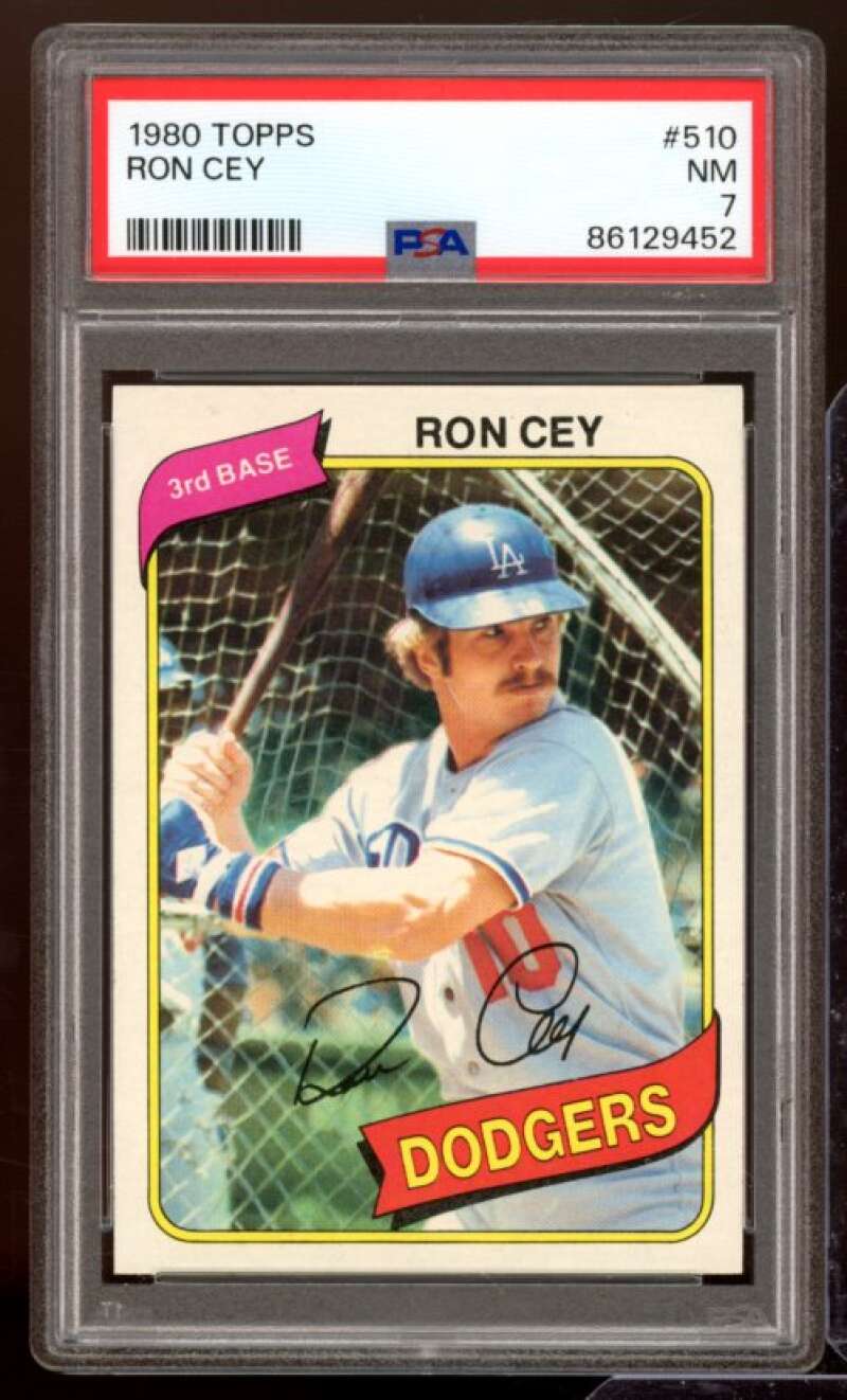 Ron Cey Card 1980 Topps #510 PSA 7 Image 1