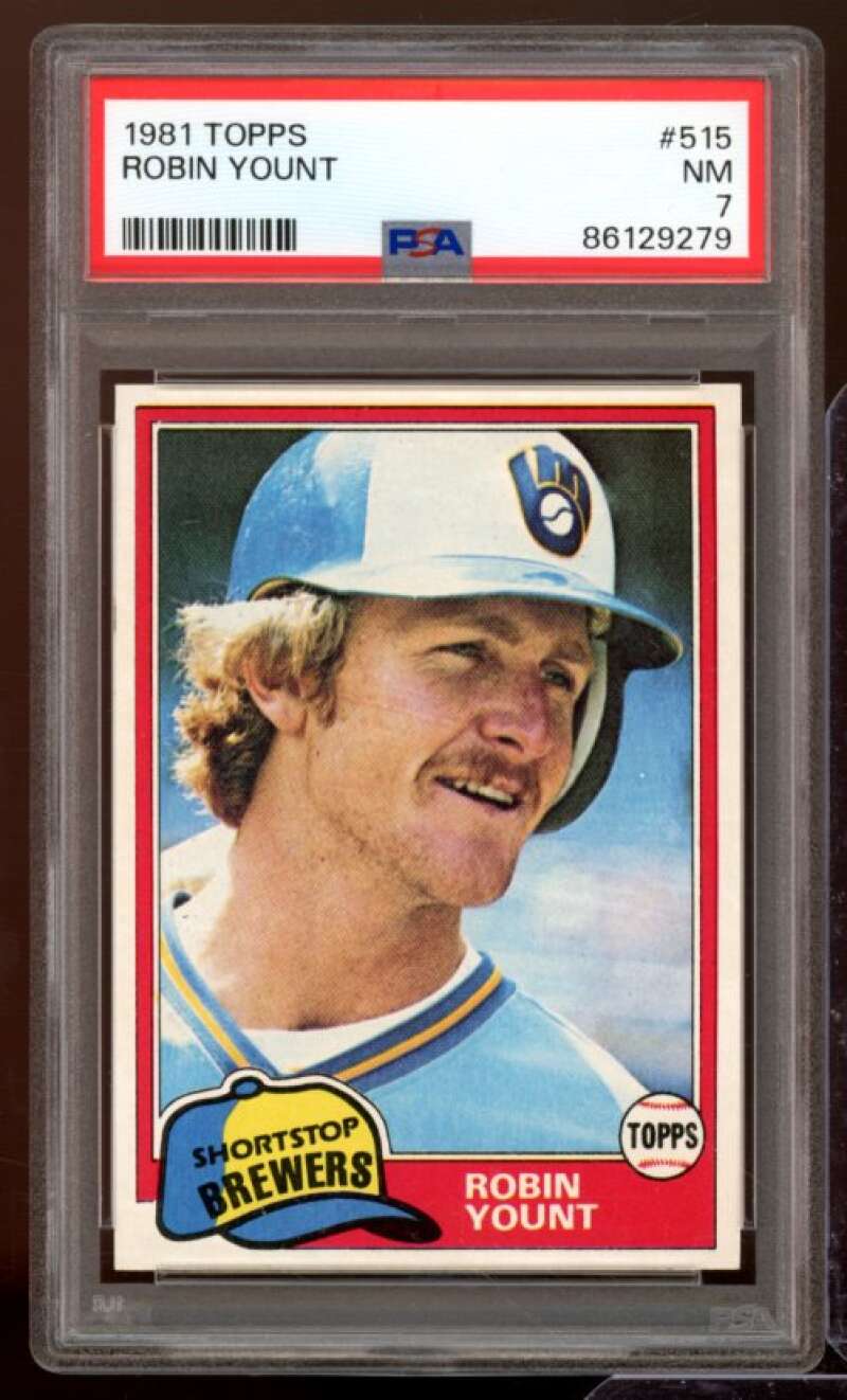 Robin Yount Card 1981 Topps #515 PSA 7 Image 1