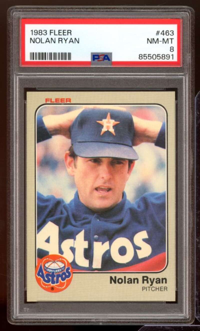 Nolan Ryan Card 1983 Fleer #463 PSA 8 Image 1