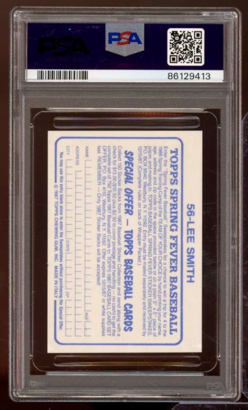 Eddie Murray Card 1985 Fleer Stickers #67 PSA 9 Image 2