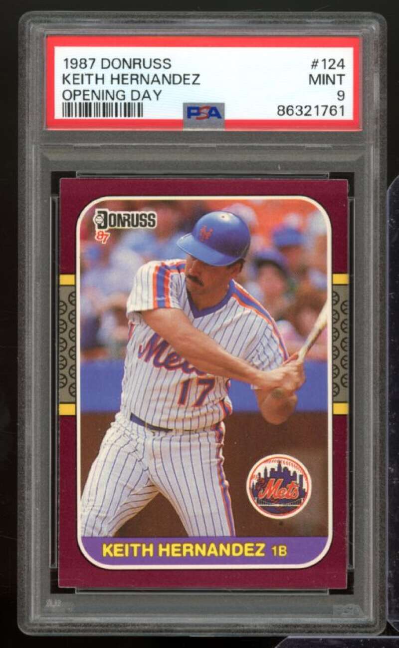 Keith Hernandez Card 1987 Donruss #124 PSA 9 Image 1