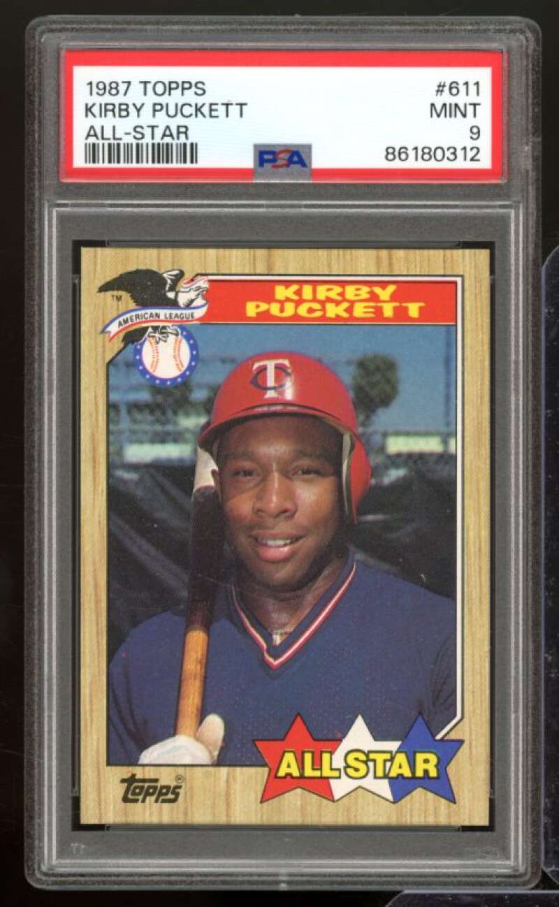 Kirby Puckett Card 1987 Topps #611 PSA 9 Image 1