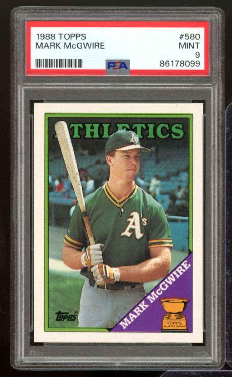 Mark McGwire Card 1988 Topps #580 PSA 9 Image 1