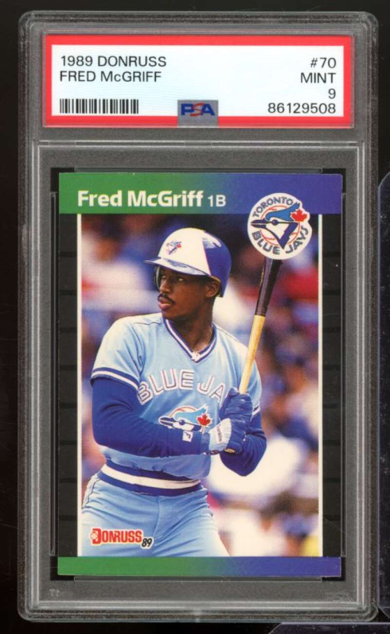 Fred McGriff Card 1989 Donruss #70 PSA 9 Image 1