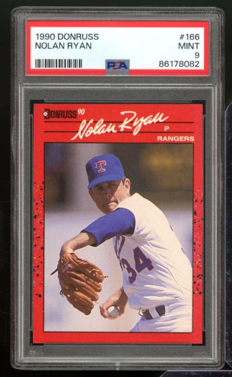 Nolan Ryan Card 1990 Donruss #166 PSA 9 Image 1