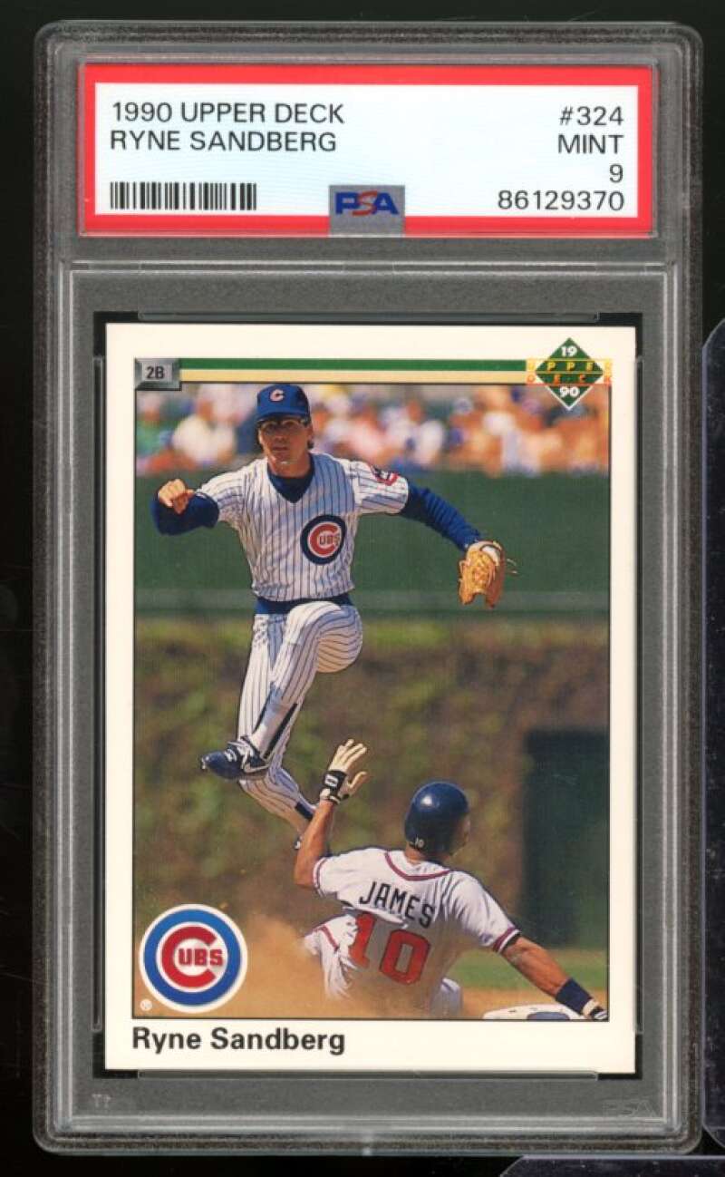 Ryne Sandberg Card 1990 Upper Deck #324 PSA 9 Image 1