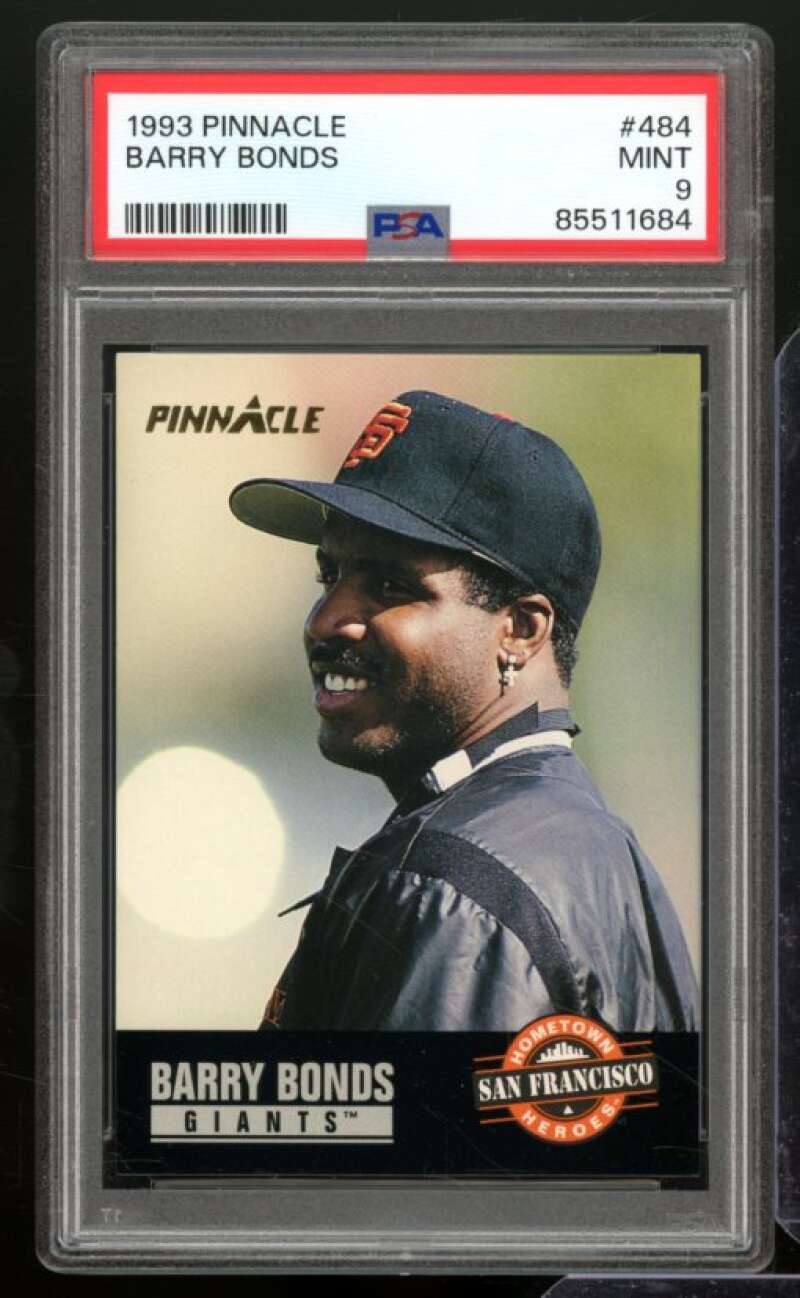 Barry Bonds Card 1993 Pinnacle #484 PSA 9 Image 1