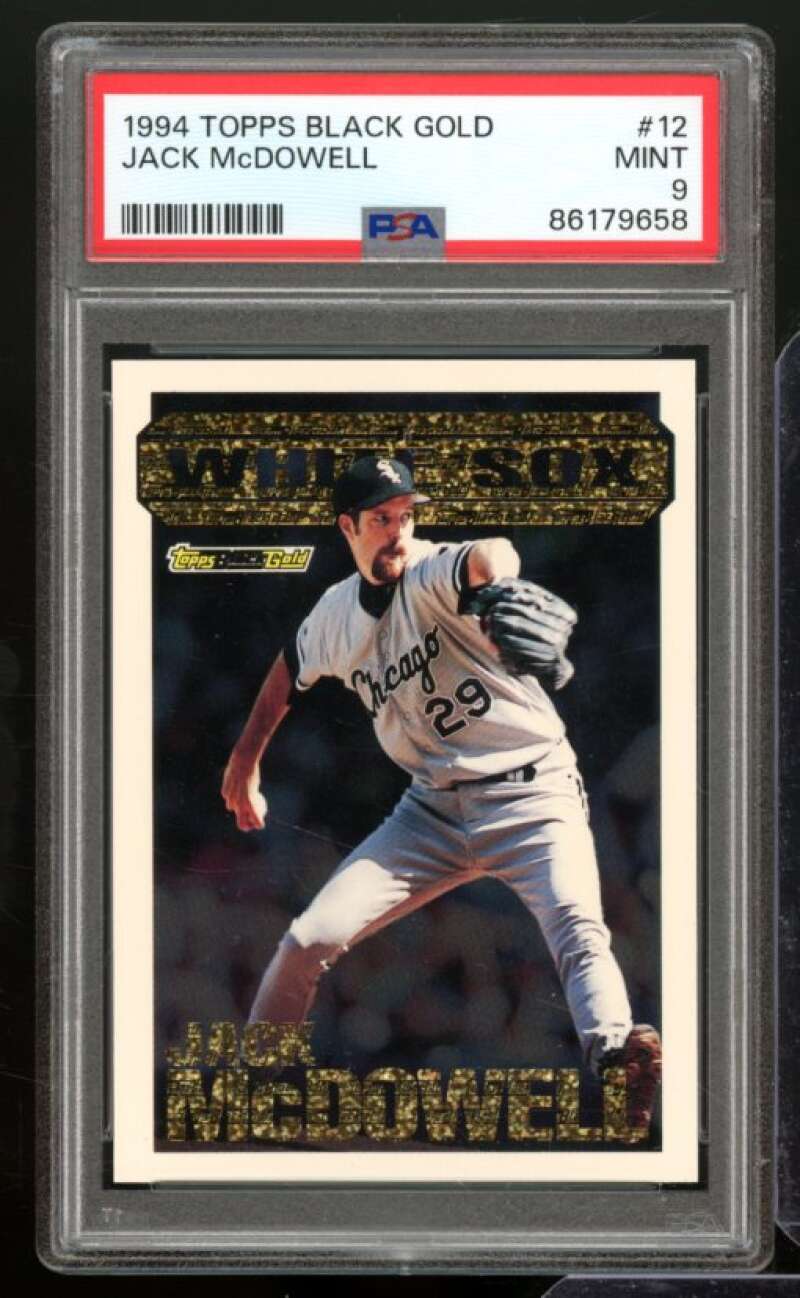 Jack McDowell Card 1994 Topps Black Gold #12 PSA 9 Image 1