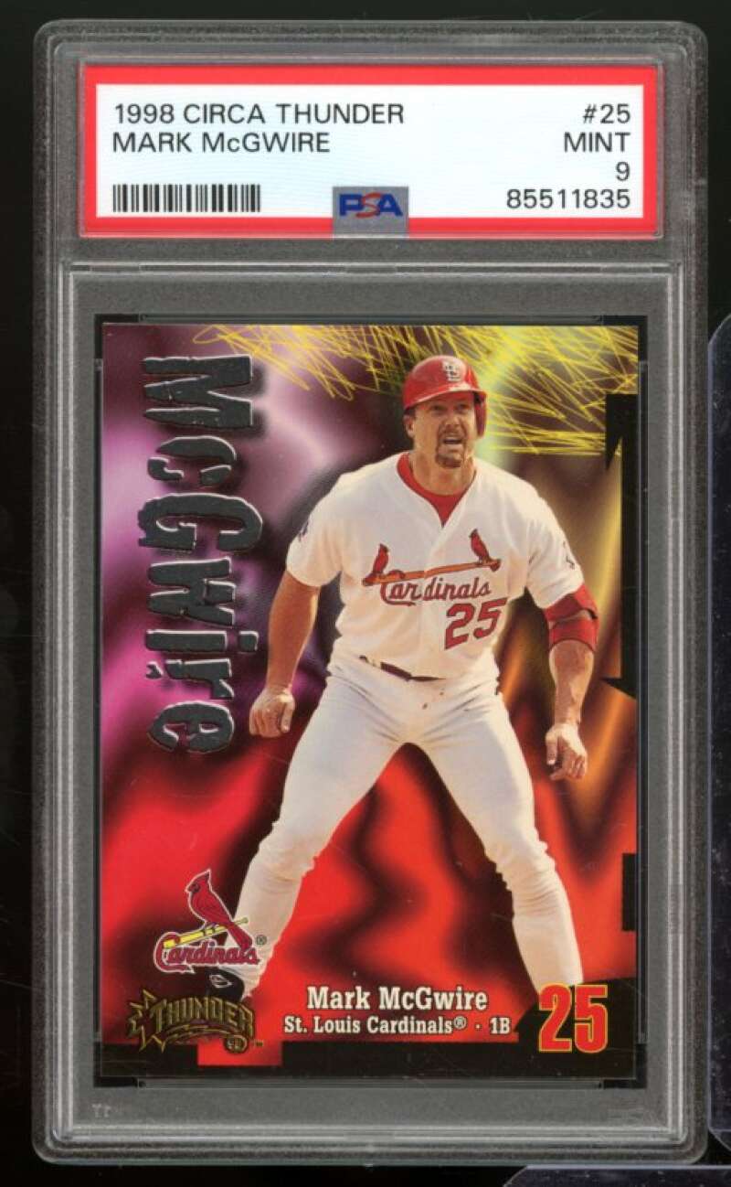 Mark McGwire Card 1998 Circa Thunder #25 PSA 9 Image 1