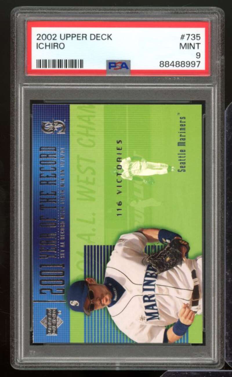 Ichiro Suzuki Card 2002 Upper Deck #735 PSA 9 Image 1