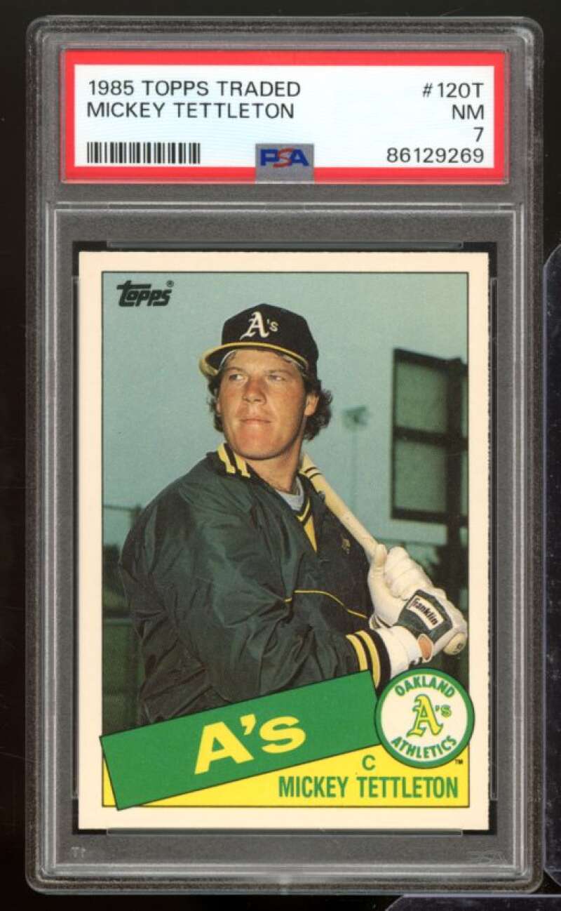 Mickey Tettleton Rookie Card 1985 Topps Traded #120T PSA 7 Image 1