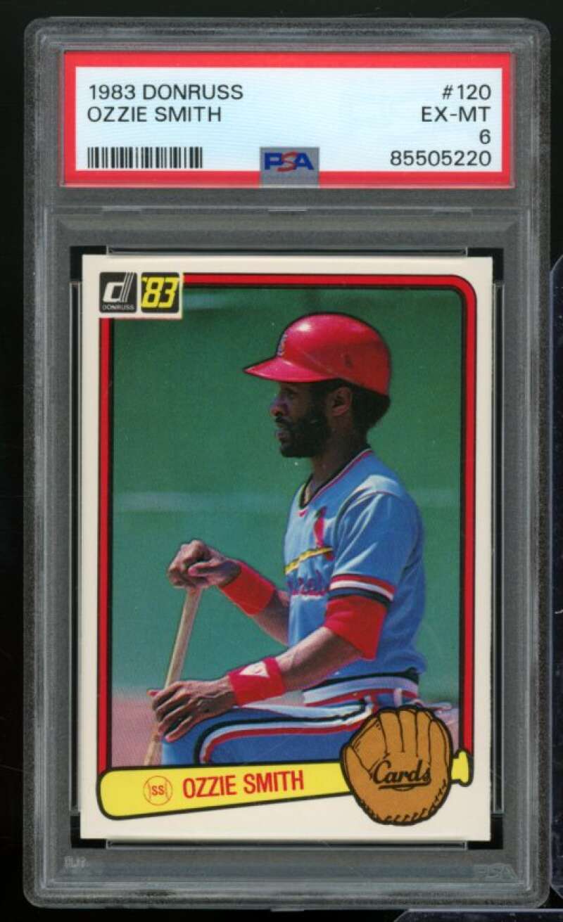 Ozzie Smith Card 1983 Donruss #120 PSA 6 Image 1