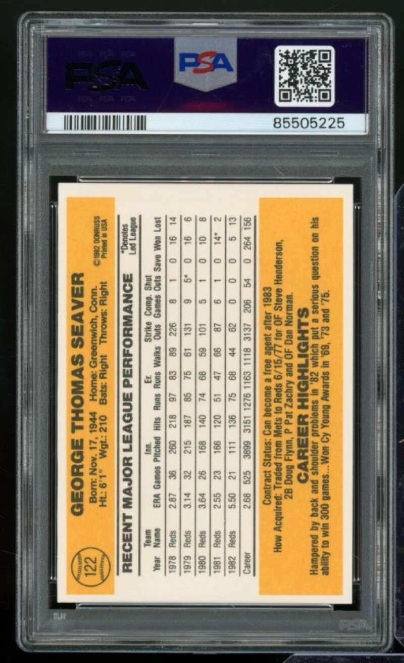 Tom Seaver Card 1983 Donruss #122 PSA 7 Image 2