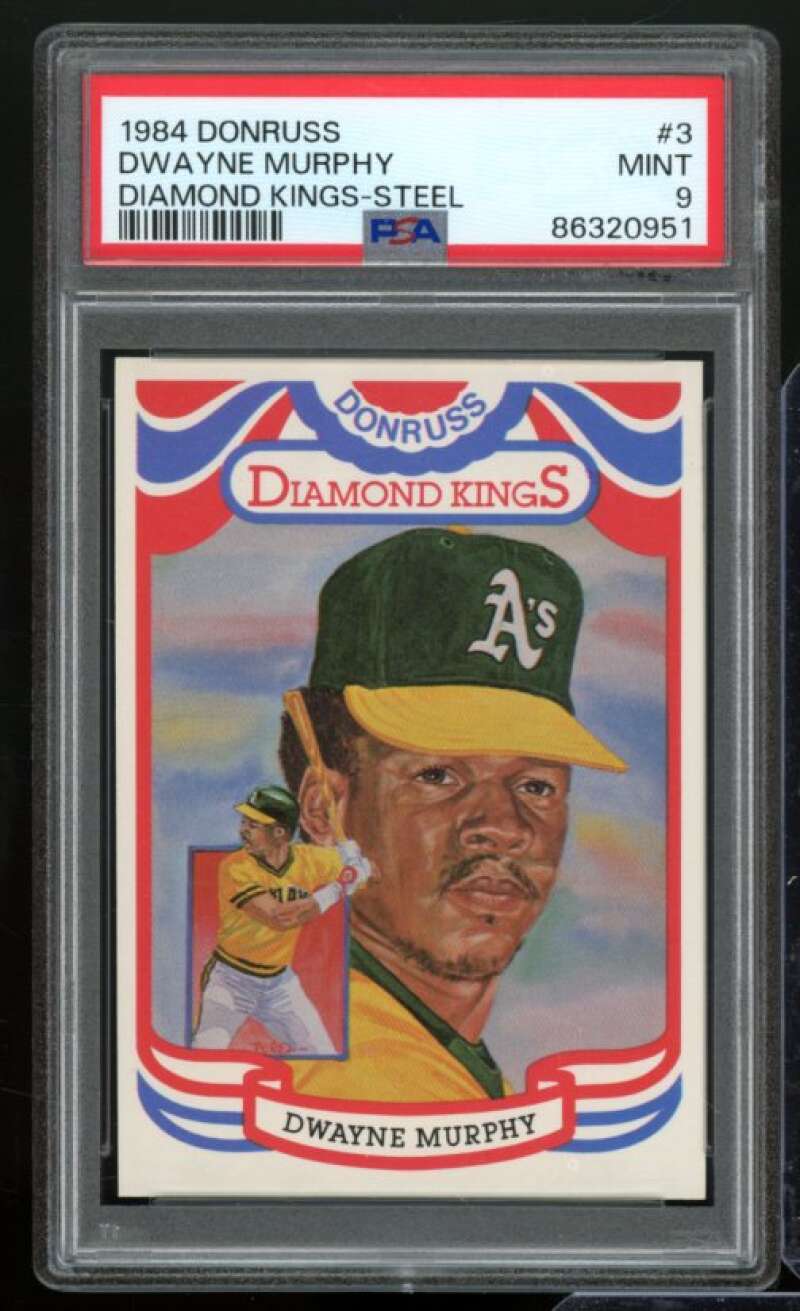 Dwayne Murphy Card 1984 Donruss #3 PSA 9 Image 1