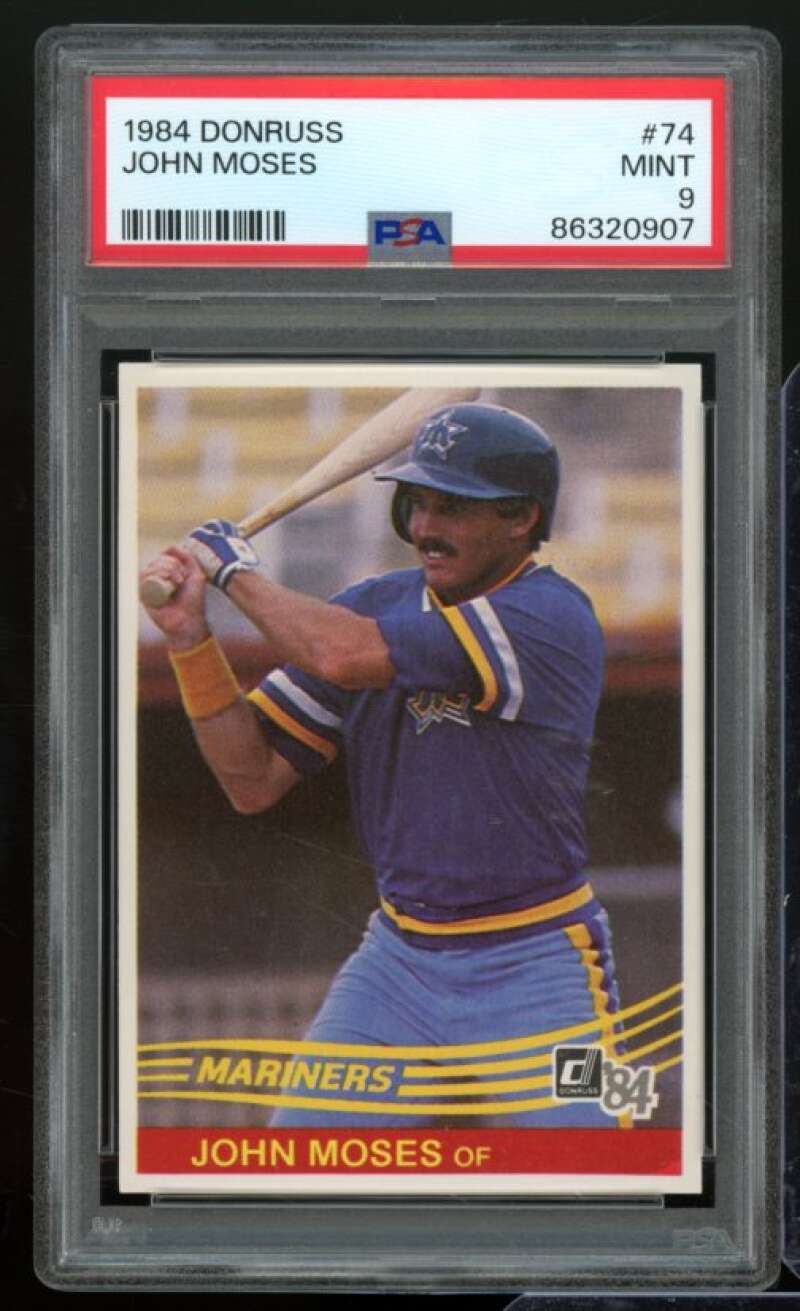 John Moses Card 1984 Donruss #74 PSA 9 Image 1