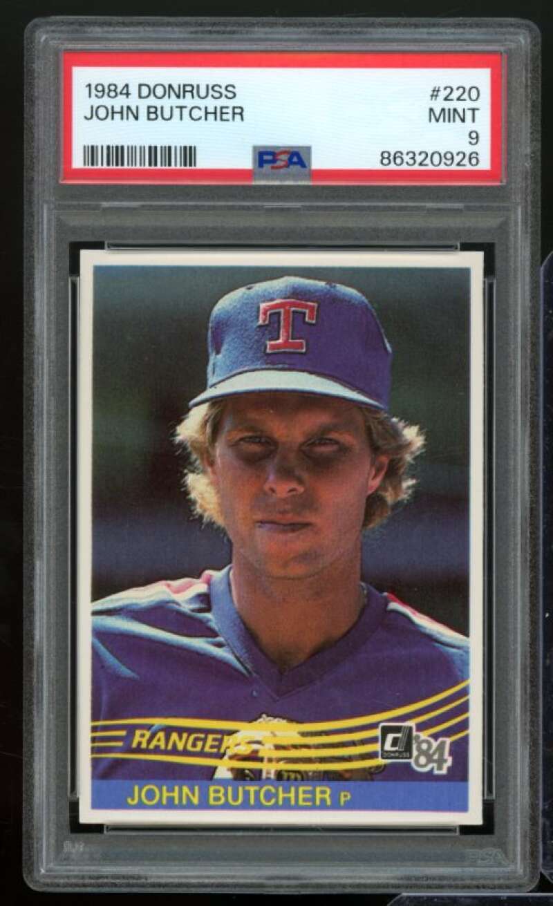 John Butcher Card 1984 Donruss #220 PSA 9 Image 1