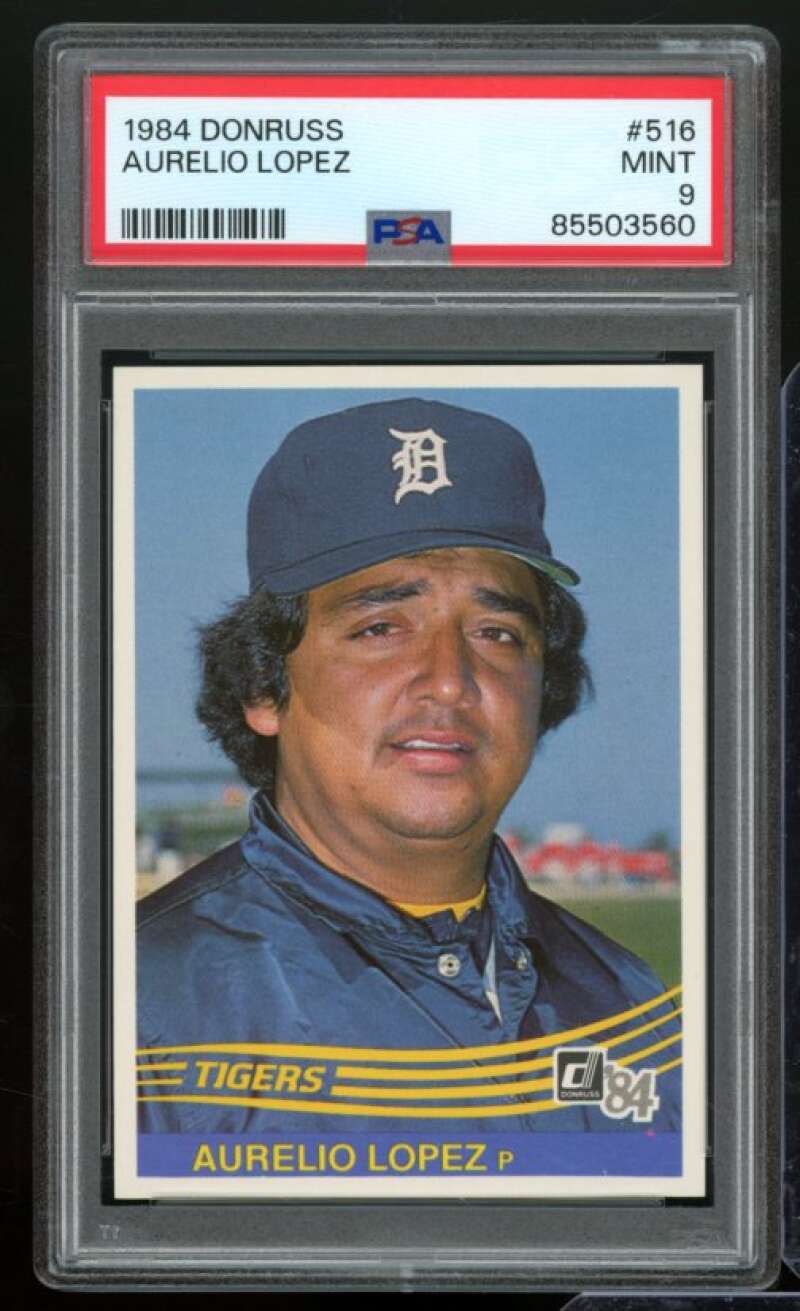 Aurelio Lopez Card 1984 Donruss #516 PSA 9 Image 1