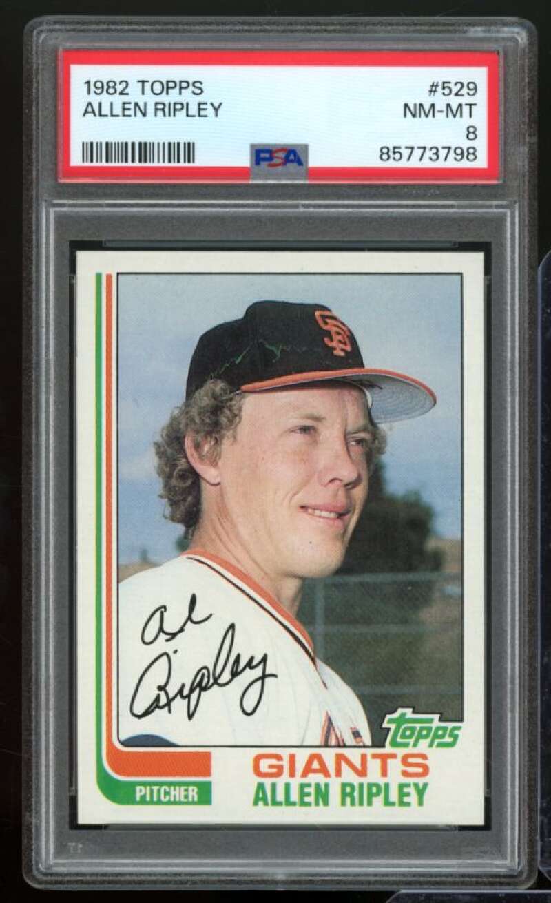 Allen Ripley Card 1982 Topps #529 PSA 8 Image 1