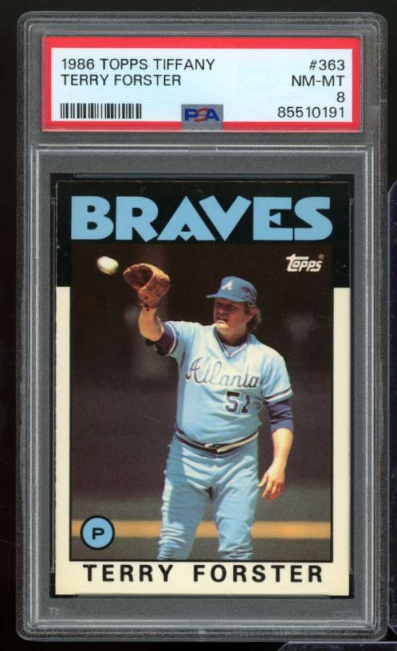 Terry Forster Card 1986 Topps Tiffany #363 PSA 8 Image 1