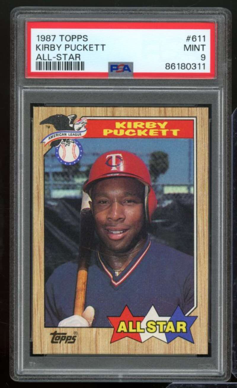 Kirby Puckett Card 1987 Topps #611 PSA 9 Image 1